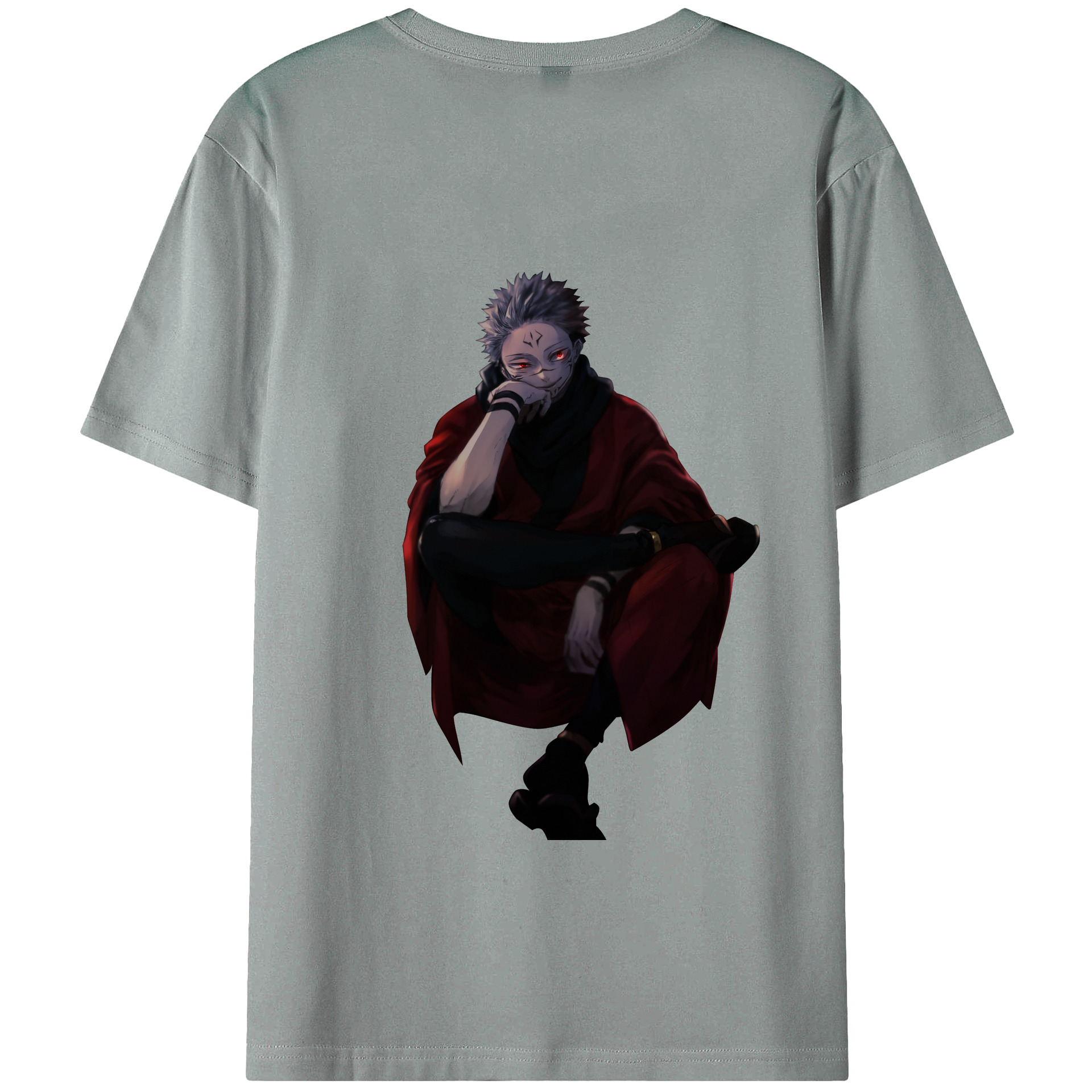 （画像用） 呪術廻戦 Jujutsu Kaisen 綿100％ メンズ半袖Tシャツ（バックプリント） 通気性